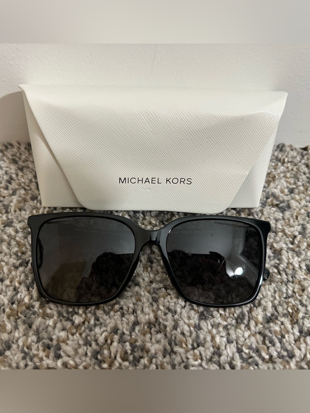 Michael Kors Canbera Black Women's Square-Frame Sunglasses